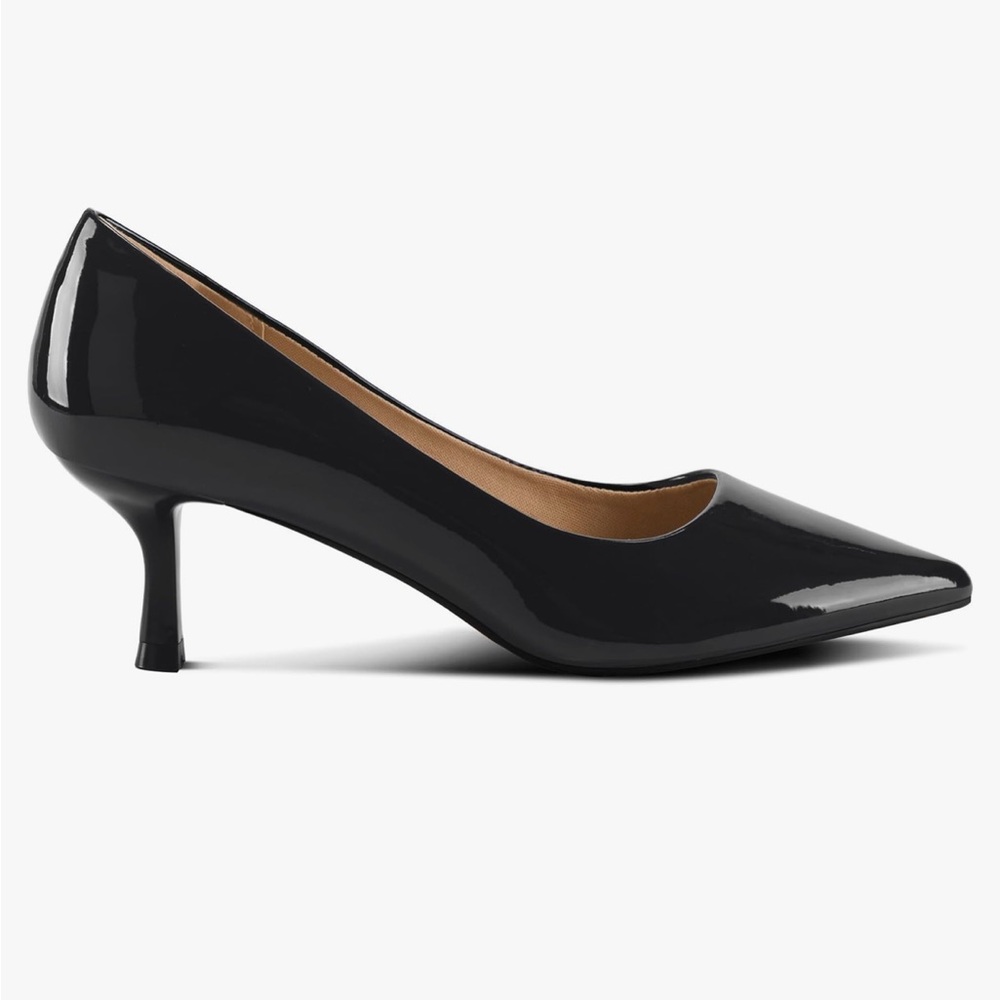 Women's Pumps 2 inch Kitten Heel Pointed Toe Low Heel Dress Shoes